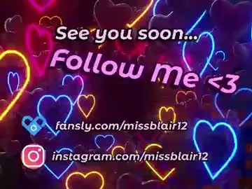 Chaturbate Best live sex cam show of missblair12